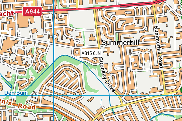 AB15 6JN map - OS VectorMap District (Ordnance Survey)