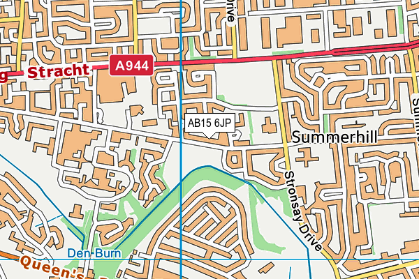 AB15 6JP map - OS VectorMap District (Ordnance Survey)