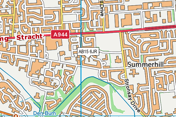 AB15 6JR map - OS VectorMap District (Ordnance Survey)