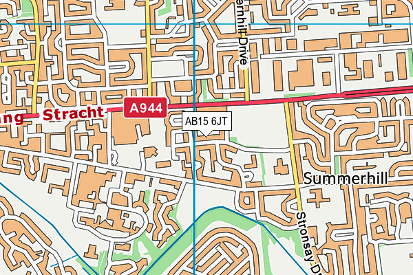 AB15 6JT map - OS VectorMap District (Ordnance Survey)