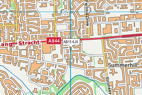 AB15 6JX map - OS VectorMap District (Ordnance Survey)