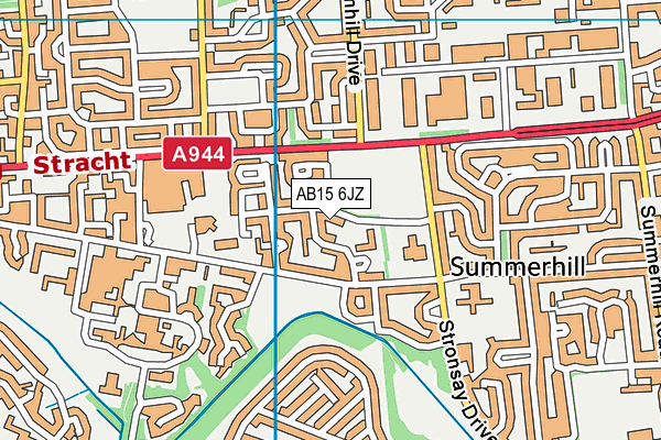 AB15 6JZ map - OS VectorMap District (Ordnance Survey)