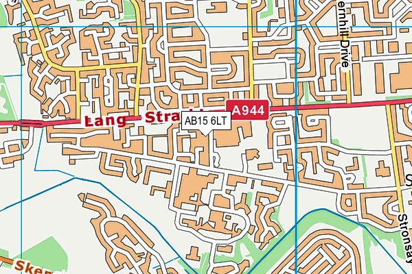 AB15 6LT map - OS VectorMap District (Ordnance Survey)