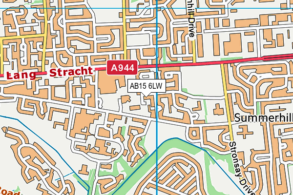 AB15 6LW map - OS VectorMap District (Ordnance Survey)