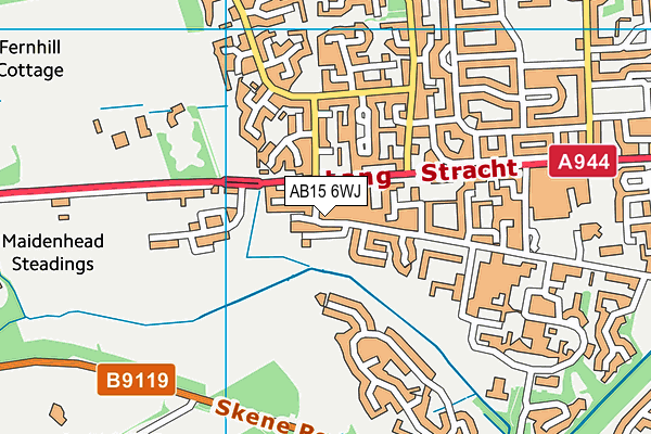 AB15 6WJ map - OS VectorMap District (Ordnance Survey)