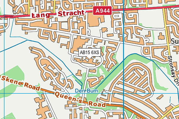 AB15 6XS map - OS VectorMap District (Ordnance Survey)