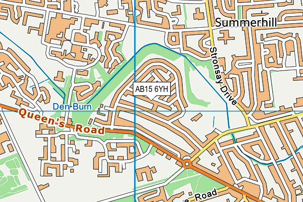 AB15 6YH map - OS VectorMap District (Ordnance Survey)