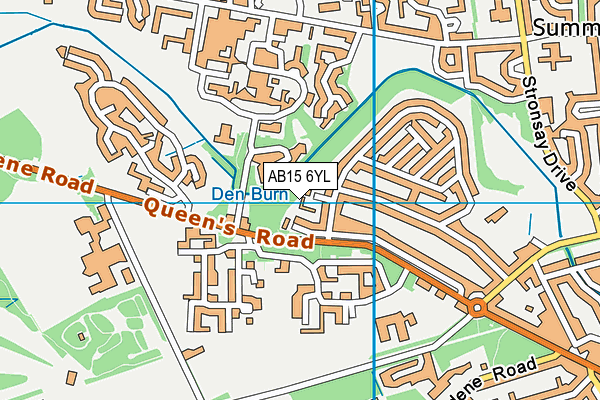 AB15 6YL map - OS VectorMap District (Ordnance Survey)