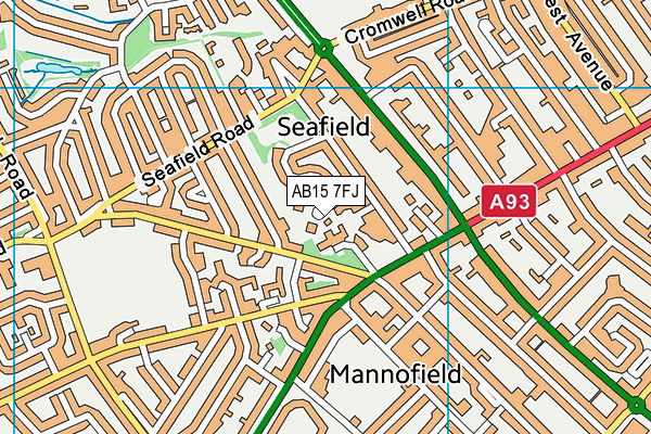 AB15 7FJ map - OS VectorMap District (Ordnance Survey)