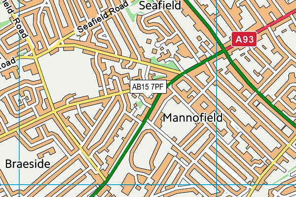 AB15 7PF map - OS VectorMap District (Ordnance Survey)