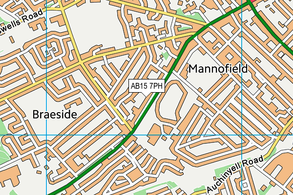 AB15 7PH map - OS VectorMap District (Ordnance Survey)