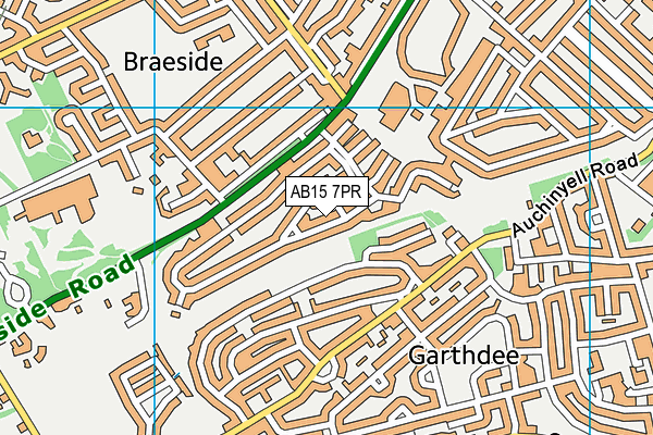 AB15 7PR map - OS VectorMap District (Ordnance Survey)