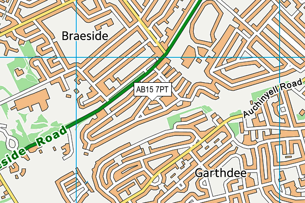 AB15 7PT map - OS VectorMap District (Ordnance Survey)
