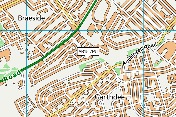 AB15 7PU map - OS VectorMap District (Ordnance Survey)