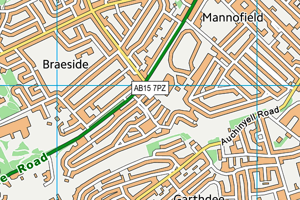 AB15 7PZ map - OS VectorMap District (Ordnance Survey)