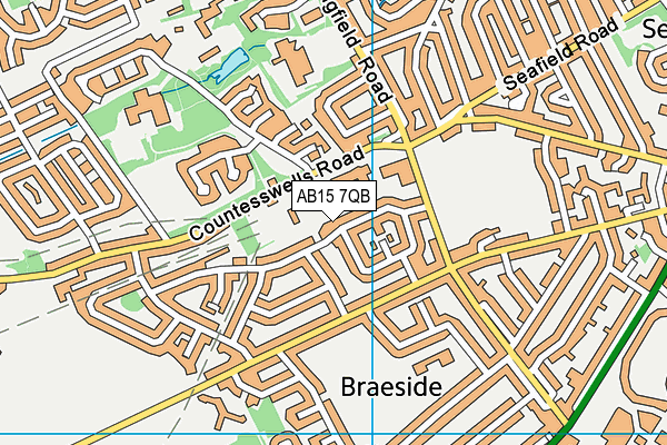 AB15 7QB map - OS VectorMap District (Ordnance Survey)
