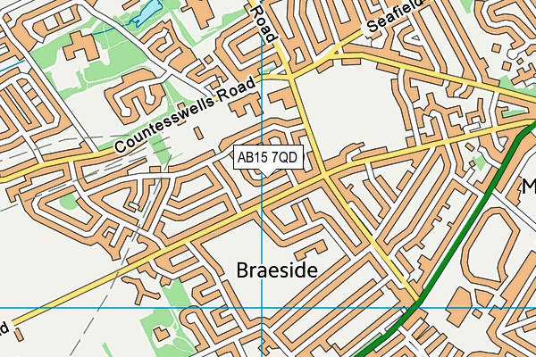 AB15 7QD map - OS VectorMap District (Ordnance Survey)