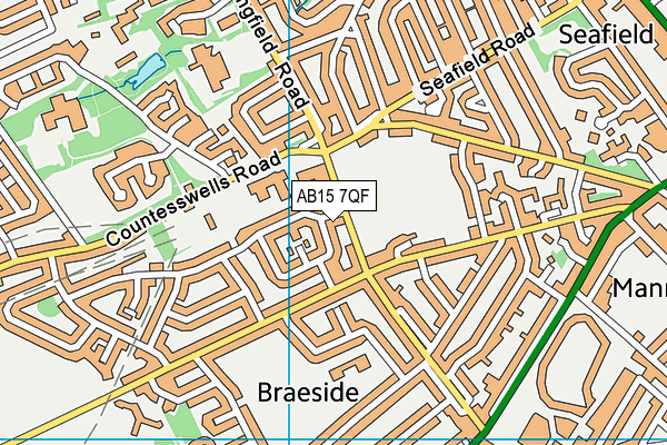 AB15 7QF map - OS VectorMap District (Ordnance Survey)