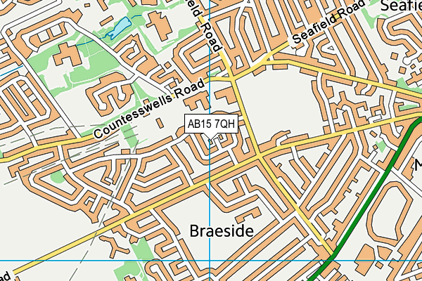 AB15 7QH map - OS VectorMap District (Ordnance Survey)