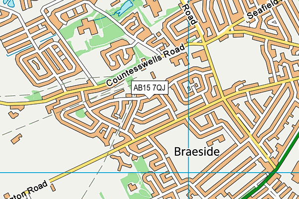 AB15 7QJ map - OS VectorMap District (Ordnance Survey)