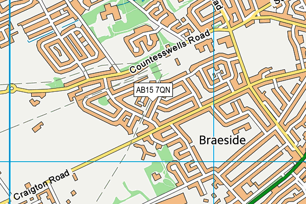 AB15 7QN map - OS VectorMap District (Ordnance Survey)