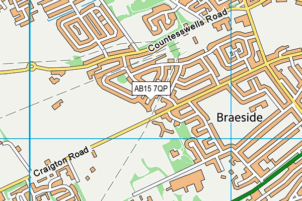 AB15 7QP map - OS VectorMap District (Ordnance Survey)