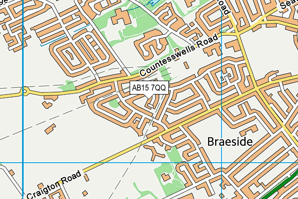 AB15 7QQ map - OS VectorMap District (Ordnance Survey)