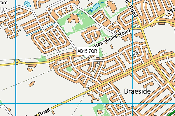 AB15 7QR map - OS VectorMap District (Ordnance Survey)