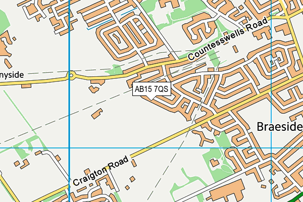 AB15 7QS map - OS VectorMap District (Ordnance Survey)