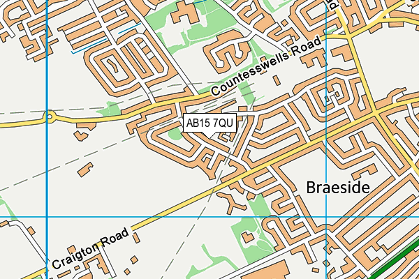 AB15 7QU map - OS VectorMap District (Ordnance Survey)