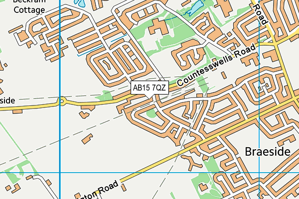 AB15 7QZ map - OS VectorMap District (Ordnance Survey)