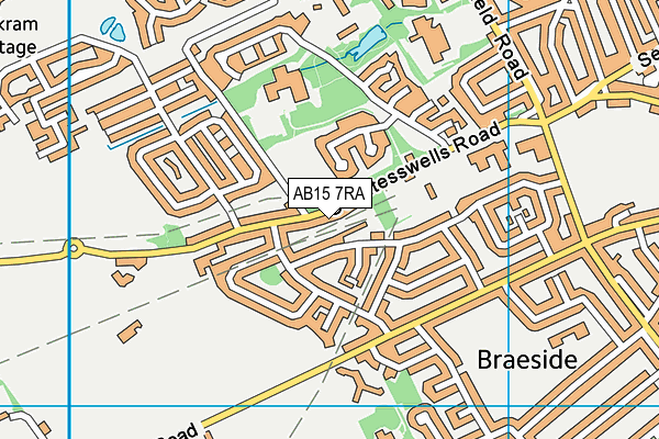 AB15 7RA map - OS VectorMap District (Ordnance Survey)