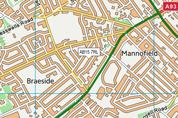 AB15 7RL map - OS VectorMap District (Ordnance Survey)
