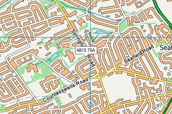 AB15 7SA map - OS VectorMap District (Ordnance Survey)