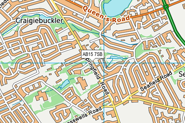 AB15 7SB map - OS VectorMap District (Ordnance Survey)