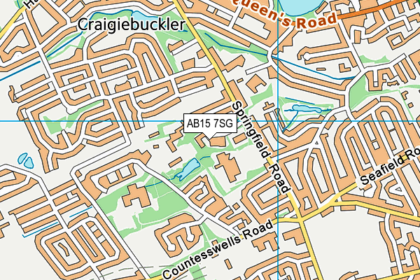 AB15 7SG map - OS VectorMap District (Ordnance Survey)