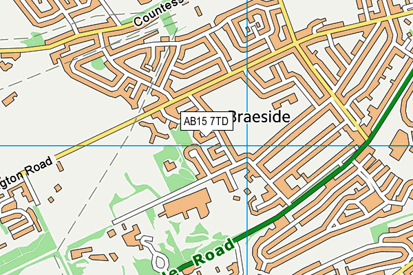AB15 7TD map - OS VectorMap District (Ordnance Survey)