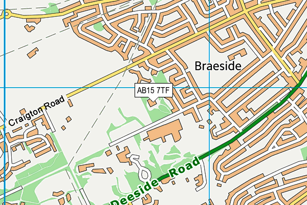 AB15 7TF map - OS VectorMap District (Ordnance Survey)