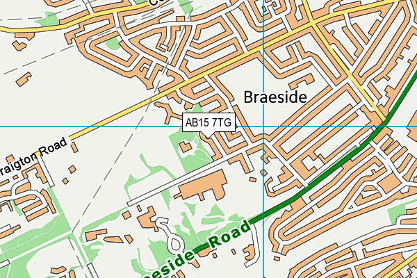 AB15 7TG map - OS VectorMap District (Ordnance Survey)