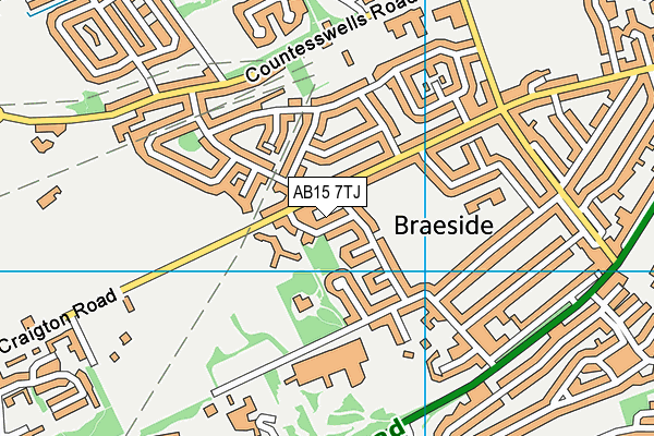 AB15 7TJ map - OS VectorMap District (Ordnance Survey)