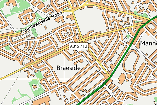 AB15 7TU map - OS VectorMap District (Ordnance Survey)