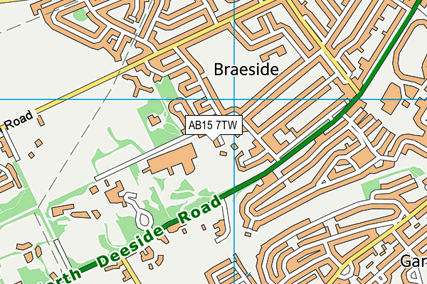 AB15 7TW map - OS VectorMap District (Ordnance Survey)