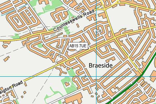 AB15 7UE map - OS VectorMap District (Ordnance Survey)