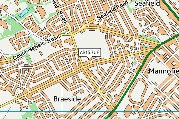 AB15 7UF map - OS VectorMap District (Ordnance Survey)