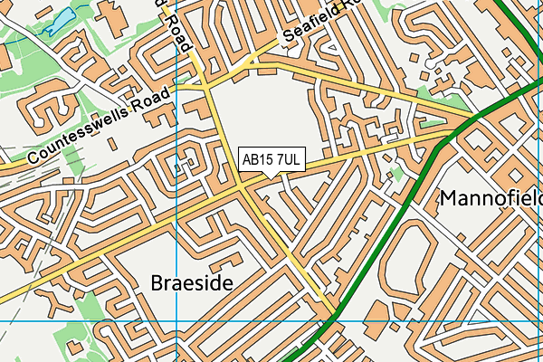 AB15 7UL map - OS VectorMap District (Ordnance Survey)