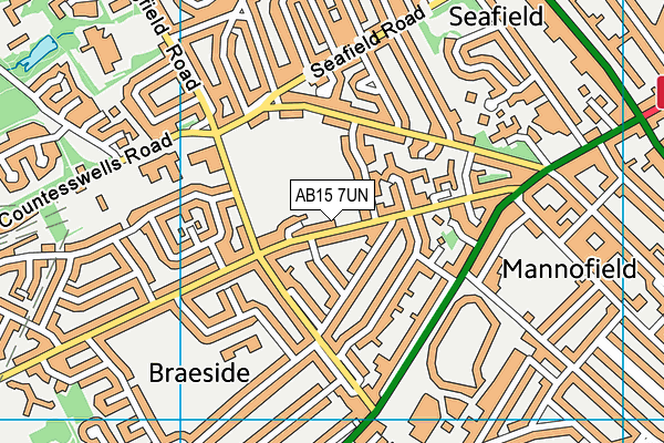 AB15 7UN map - OS VectorMap District (Ordnance Survey)