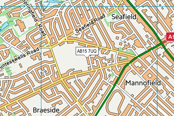AB15 7UQ map - OS VectorMap District (Ordnance Survey)