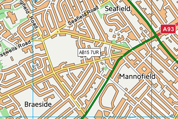 AB15 7UR map - OS VectorMap District (Ordnance Survey)