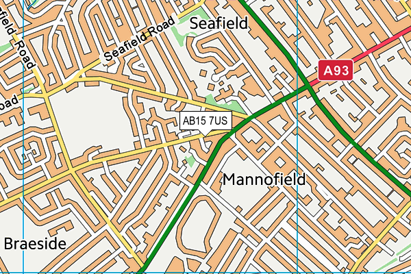AB15 7US map - OS VectorMap District (Ordnance Survey)