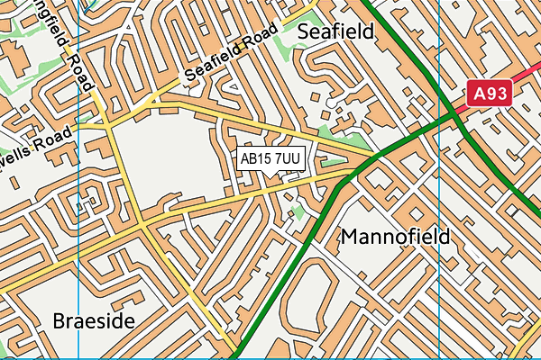 AB15 7UU map - OS VectorMap District (Ordnance Survey)